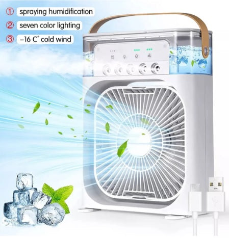 Ventilador Portatil Con Humidificador