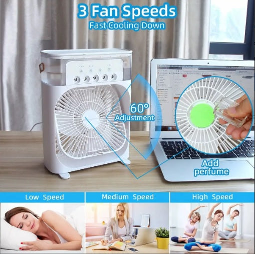 Ventilador Portatil Con Humidificador